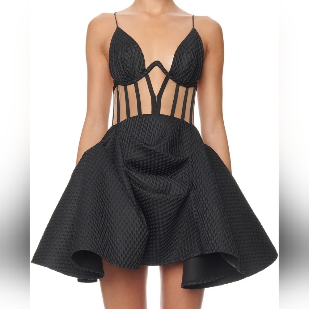 Elegant Black Short Dress Size Medium